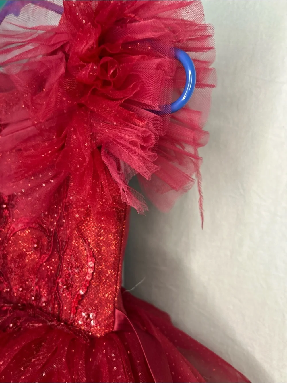 Tip Top Kids Red Sequin Glitz Pageant Tutu Gown Dress 6 Holiday Party